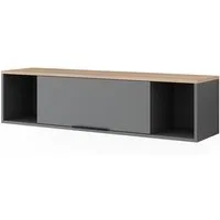 Vicco Bücherregal Betti, Anthrazit/Sonoma, 120 x 30 cm, 1-tlg.