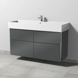 Sanipa 3way Waschtischunterbau zu Duravit Vero Air Waschtisch mit 4 Auszügen, Anthrazit-Glanz BS43679