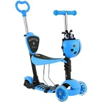 OUNUO Dreiradscooter Multifunktionaler Kinderroller mit LED Räder, für Kinder ab 2 Jahren