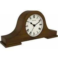 Holzwerk Tischuhr Nostalgische Retro Vintage Tisch Uhr Nahezu lautloses Uhrwerk, römische Ziffern, Quarzuhrwerk