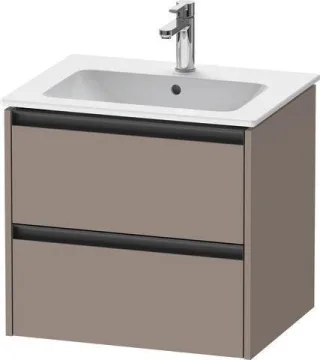 Duravit Ketho.2 Waschtischunterbau wandhängend Basalt Matt 610x480x550 mm - K25262043430000 K25262043430000