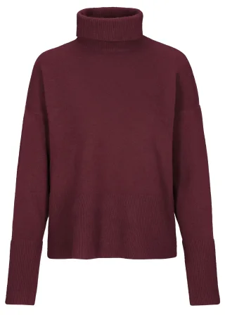 IN LINEA - Pullover, Rollkragen 448 cherry - Gr. - 40