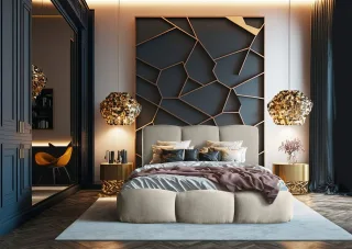 OUTLET Polsterbett Doppelbett GRACIA 160x200cm in Stoff Boston Graubeige