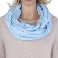 MIRROSI Loop Damen Schal Unifarbe mit Lochmuster Weich aus 100% Baumwolle, (ca. 160x44cm Zweimal um den Hals wickelbar), Schlauchschal