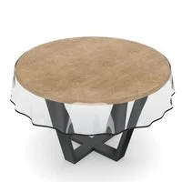 ANRO Tischdecke KLARA abwaschbar Tischfolie transparent Gartentischdecke 0,2mm (Einzelstück 1-tlg), wasserabweisend Durchsichtig Transparent Rund 100cm