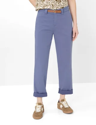Brax Damen Flatfronthose Style MADISON INDIGO MOOD, Blau, Gr. 42