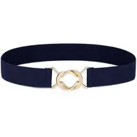 Zaewry Hüftgürtel Mode Dehnbarer Gürtel Stretch Taille Gürtel mit Goldener Schnalle Skinny Elastischer Taillengürtel Dünner Damen Vintage Gürtel