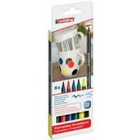 edding Marker Porzellan-Pinselstift 6er Set Family Colour