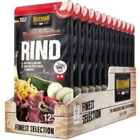 Belcando Rind mit Spätzle & Zucchini - Premium Nassfutter in Frischebeuteln 12x125g, Nassfutter für: Hunde