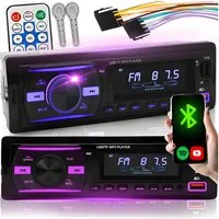Athlix Auto Radio DAB+, Bluetooth, USB, Aux-Eingang, Sub-Out, Multicolour Autoradio (Freisprechfunktion, App-Steuerung, Schnellladung)