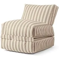 mokebo Sitzsack Der Summerdream (für drinnen & draußen), Made in Germany, Sitzsack, Gartenliege in Cream-Sand gestreift