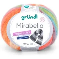 Gründl Wolle Mirabella Farbverlaufsgarn mit Anleitung Häkelwolle, 550,00 m (Wolle Farbverlaufswolle zum Stricken und Häkeln, Strickwolle, Strickgarn, Handstrickgarn), 80% Polyacryl, 20% Wolle