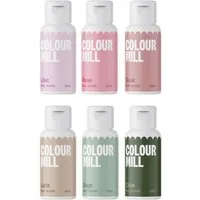 COLOUR MILL Backdekoration COLOUR MILL Öl Lebensmittelfarben Sets, 20 ml, (Set, 6 x 20 ml)