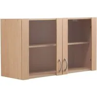 wiho Küchen Glashängeschrank Kiel Front mit Glaseinsatz