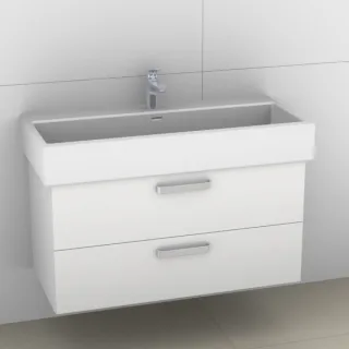 Artiqua 415 Waschtischunterschrank für Living City 818437 Weiß Hochglanz, 415-WU2L-L11-7016-68 415-WU2L-L11-7016-68