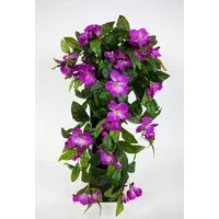 Kunstranke Hibiskusranke 70cm ZF Kunstblumen künstliche Blume Pflanze künstlicher Hibiskus, Seidenblumen Roß, Höhe 70 cm, Dunkellila