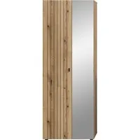 Home affaire Garderobenschrank TATIO, Höhe 192 cm, Rillenoptik, Spiegeltür (1-St) Garderobenschrank, Flurschrank, Dielenschrank