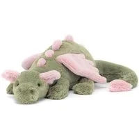 Kraftverdia Stoffpuppe Plüschdrache Kissen Matcha Grün - 60cm Kuscheltier & Dino Spielzeug