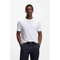 BOSS T-Shirt Tiburt mit Jacquard-Struktur, regular fit