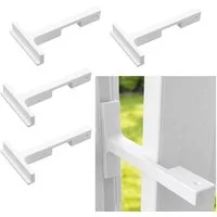 TSB Werk Fensterbeschlag Fensterstopper Fensterfeststeller Fensterhalter (4 St), Kippfensterhalter, Sicherung, Weiß, Zuknallschutz