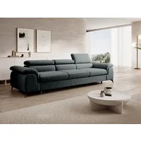 Muffo Sofa Plaza 3, Hohe Metallfüße, Elegante moderne Form, mit Schalffunktion, verstellbaren Kopfstützen