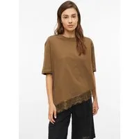 s.Oliver Kurzarmshirt T-Shirt T-Shirt mit asymmetrischem Spitzensaum