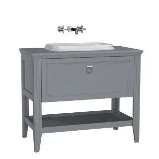 VitrA Valarte Set 98 cm Einbauwaschtisch + Waschtischunterschrank 1 Vollauszug Grau Matt,62199 62199