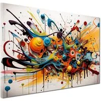 Artedinoi Leinwandbild Kunst abstrakt Wandbild Leinwandbild bunt Kunstdruck XL Wanddeko