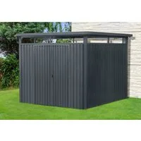 KONIFERA Gerätehaus Gartenhaus Stefano maxi, BxT: 290x245 cm, (Set), Metall