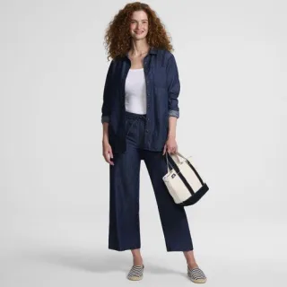 7/8-Schlupfhose aus Lyocell-Mix, Damen,  Blau, Baumwolle/Lyocell (Viskose), by Lands' End