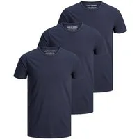 Jack & Jones T-Shirt Herren Basic T-Shirt 3er Pack Rundhals O-Neck Regular Baumwolle Lycra