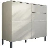 borchardt Möbel Kommode Haama, Sideboard mit Metallfüßen, Push-to-open-Technik, Breite 93 cm, Push-To-Open, verstellbare Einlegeböden, viel Stauraum, Breite 93cm