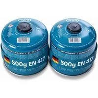 TOM Gaskartusche 500g Schraubgaskartuschen Set EN417, 2 St., Butan-/Propangemisch, 2er Set