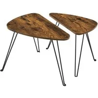 VASAGLE Beistelltisch, 2er Set Couchtische, Satztische, Industrie-Design