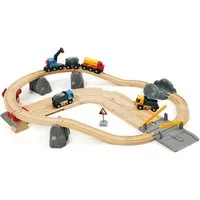 BRIO® Spielzeug-Eisenbahn BRIO® WORLD, Straßen & Schienen Steinverlade Set, (Set)