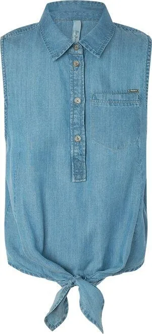 pepe jeans london - Ärmelloses Hemd - Winona blau - Gr. - XXS