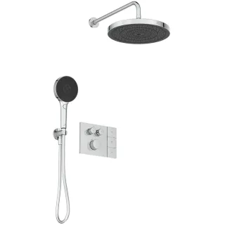 Ideal Standard Armaturen-Paket 01 Ceratherm Navigo Brausethermostat, Regenbrause, HB Chrom, A7892AA A7892AA