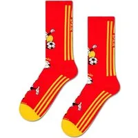 Happy Socks Socken Tagessocke Crew Team Spain Football Sneaker rot/gelb - 1 Paar