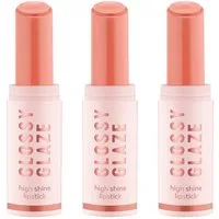 Essence Lippenstift GLOSSY GLAZE high shine lipstick, 3-tlg., Hohe Farbintensität, hochglänzendes Finish, buttrig-weiche Textur.