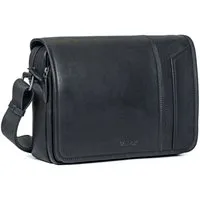 Benthill Messenger Bag Herren Umhängetasche Echt Leder Messenger Laptop Schultertasche Damen, Reißverschlussfach