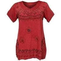 Guru-Shop Longbluse Bestickte indische Tunika, alternative Boho.. alternative Bekleidung