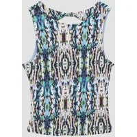 s.Oliver Muskelshirt T-Shirt Elastisches Top aus Rippware mit Cut Out