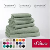 s.Oliver Handtuch Set s.Oliver, Premium Qualität, 600 gr/m², Walkfrottier (Set, 6-St), 2 Gästetücher 30x50, 2 Handtücher 50x100, 2 Duschtücher 70x140