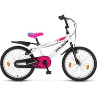 Talson Kinderfahrrad 20 Zoll Single Speed, inkl. Kettenschutz, Seitenständer und Zubehör Weiß