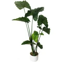 Kunstpflanze Künstliches Elefantenohr Deko Pflanze Zimmerpflanze Alocasia Sarian, Arnusa, Höhe 100 cm, künstliche Pflanze wie echt
