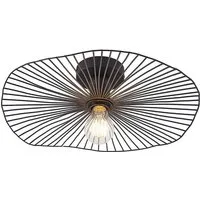 Lindby Deckenleuchten Ruota, Metall, Schwarz IP20, 1 x 60 W