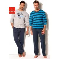 H.I.S Pyjama (Packung, 4 tlg., 2 Stück) Schlafanzug mit unterschiedlichem Design