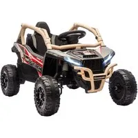 AIYAPLAY Elektro-Kinderauto mit 2 Motoren, UTV-Design, Musikfunktion, Belastbarkeit 30 kg, (1-tlg), für Kinder 3-8 Jahre, Gelb