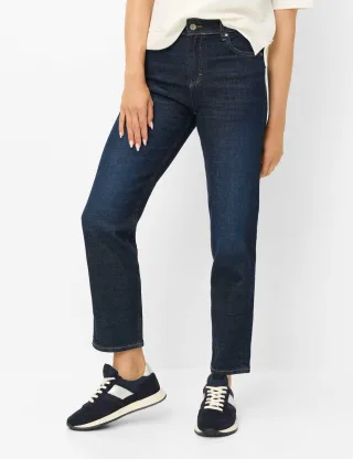 Brax Damen Five-Pocket-Hose Style MADISON S USED DARK BLUE, denim dunkelblau, Gr. 34K