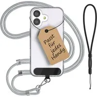 EAZY CASE Handykette Universal Handykette für alle Modelle zum Umhängen, Universale Handykette zum Umhängen für alle Case Modelle geeignet Weiß